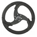 Schmitt Marine Folletto 14.2in Wheel - Black Polished Polyurethane - 3/4in Tapered Shaft PU026104-R
